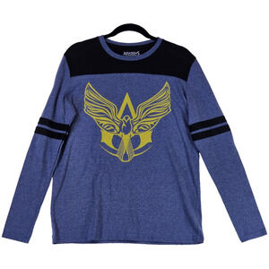 Assassin's Creed IV Black Flag Men's Long Sleeve Grey Graphic Shirt Size Medium